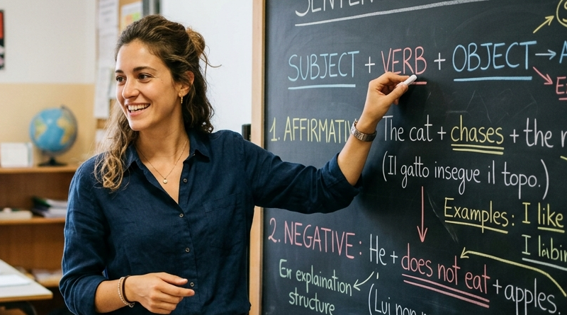 costruire frasi corrette in inglese